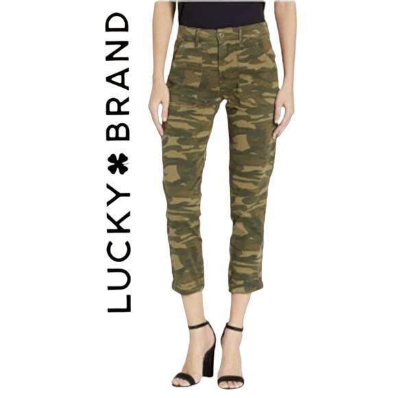 Lucky Brand Women's Camo Boyfriend Utility Pant Size 6/28 - Picture 1 of 13
